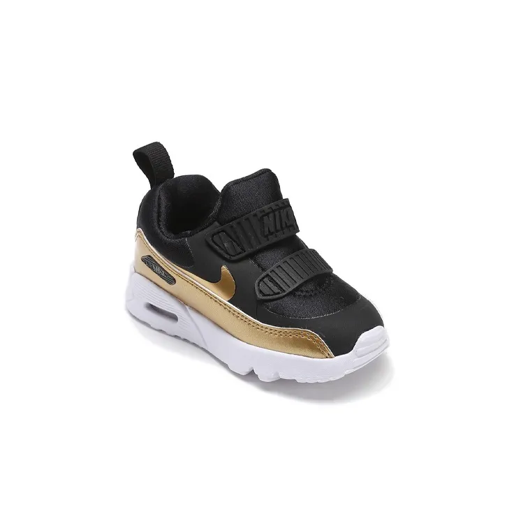 Nike Air Max Tiny 90 Low Top Toddler Shoes Black Gold Infant And Toddler-2