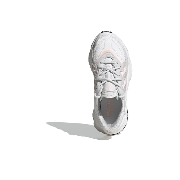 Adidas Originals Ozweego J Shock Absorbers Low Top Kids Lifestyle Shoes White Gray Orange Teenagers-3