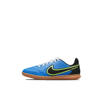 Nike Tiempo Legend 9 Slip Resistant Cushioning Abrasion Resistant Low Top Kids' Soccer Shoes Blue Black Kids'