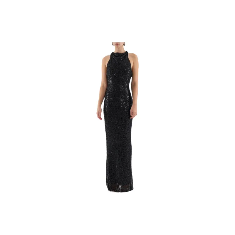 Rebecca Vallance Nixie Sequin embellished Halterneck Gown-1