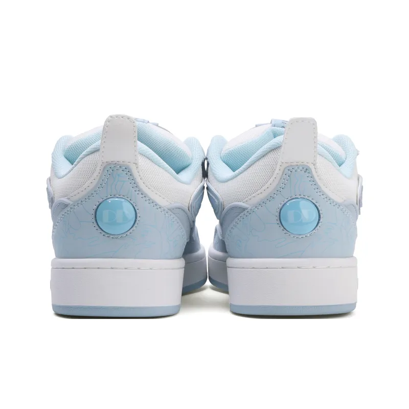 GLO BULL Skateboard Shoes Unisex Low Top White Light Blue-4