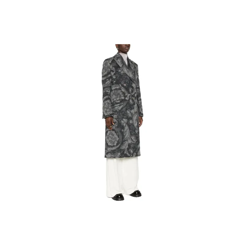 VERSACE Barocco Stencil Double breasted Coat-3