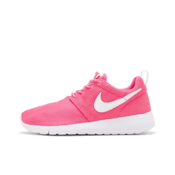 Nike Roshe Run Cushioned Slip Resistant Breathable Low Top Kids' Running Shoes Fuchsia Teenagers