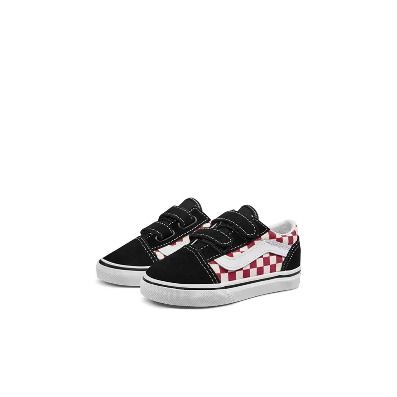 Vans Old Skool Collection V Anti Slip Wear Resistant Low Top Skateboard Shoes Black Infant And Toddler-1