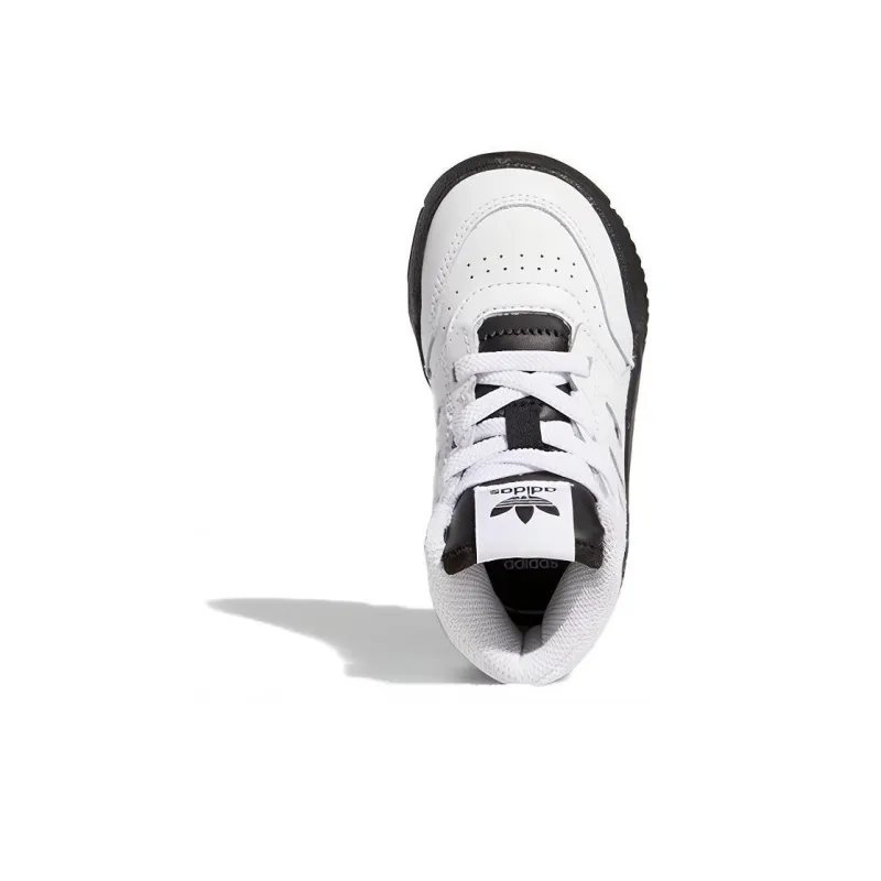 Adidas Originals Drop Step Slip Resistant And Breathable High Top Toddler Shoes White Black Infant And Toddler-4