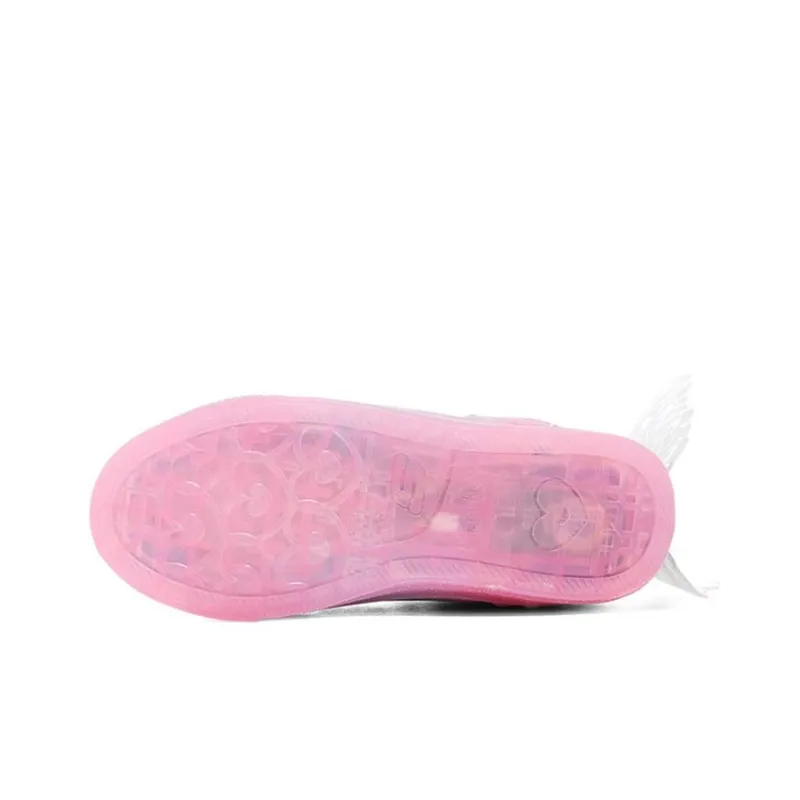 Skechers Shuffle Brights Mid-Top Kids' Skateboarding Shoes Pink Blue White Teenagers-4