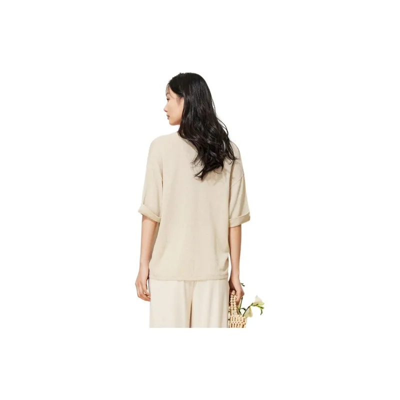 Fragment T-Shirts Women's Khaki-1