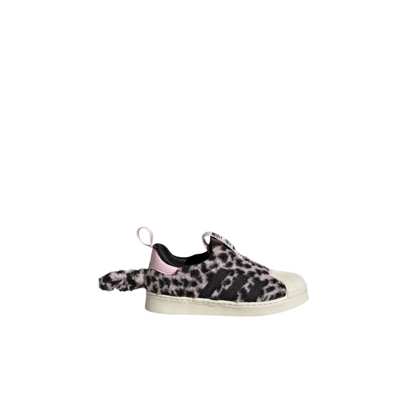 Adidas Originals SST 360 Anti Slip Wear Resistant Low Top Skateboard Shoes Pink Black Baby-1