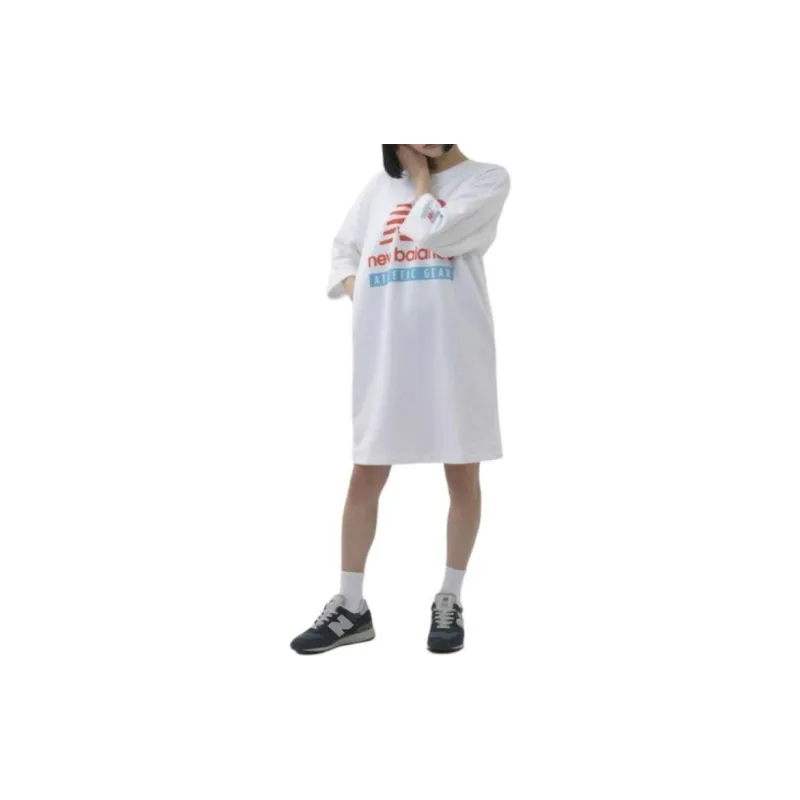 New Balance Short Sleeved Dress Women's White-3