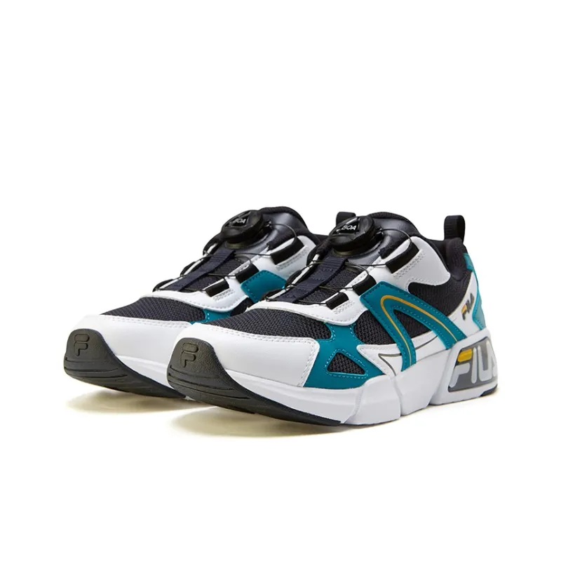FILA KIDS Cushioned Anti Slip Wear Resistant Breathable Lightweight Sports Casual Shoes Black White Blue Teenagers-1