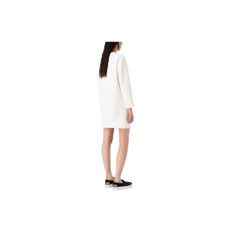 EMPORIO ARMANI Long Sleeved Dresses Women's White-3