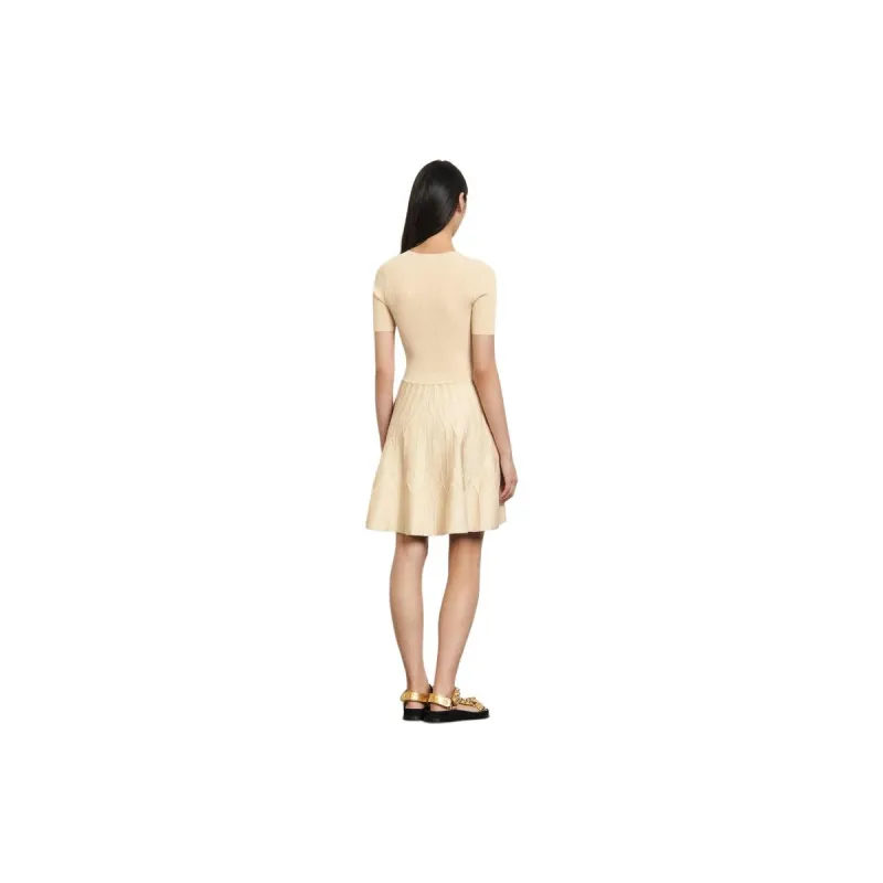 Sandro Short Sleeved Dresses Women's Beige Yellow-1