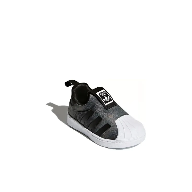 Adidas Originals Superstar Series 360 I Breathable Low Top Skateboard Shoes Green Black White Infant And Toddler-2