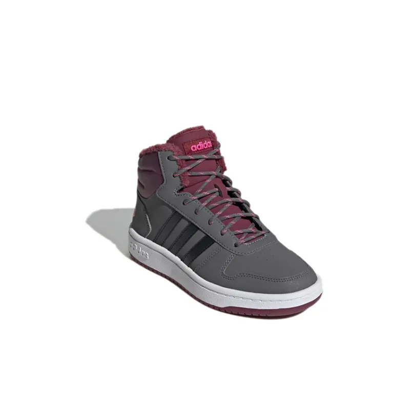 Adidas Neo Hoops 2.0 Wear Resistant Mid Top Children's Basketball Shoes Cool Gray Kids'-2