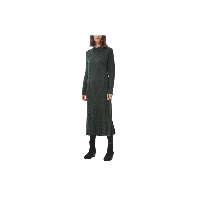 BARBOUR Burne Dress Long-Sleeved Dresses Women's Olive Green-2