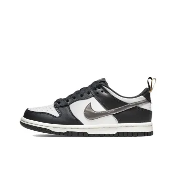 Nike Dunk Low Black White Metallic GS