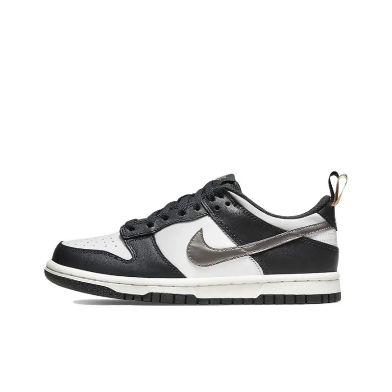 Nike Dunk Low Black White Metallic GS-0