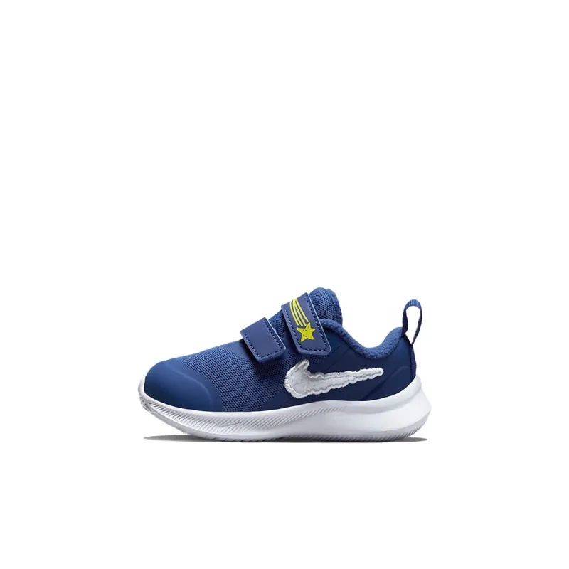 Nike Star Runner 3 Slip Resistant Cushioning Wear Resistant Breathable Low Top Running Shoes Blue Infant And Toddler-0