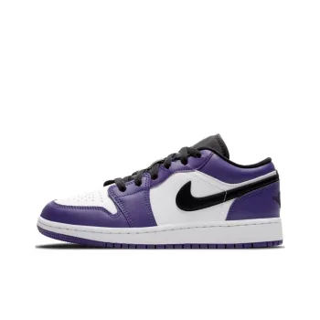 Jordan 1 Low Court Purple White GS