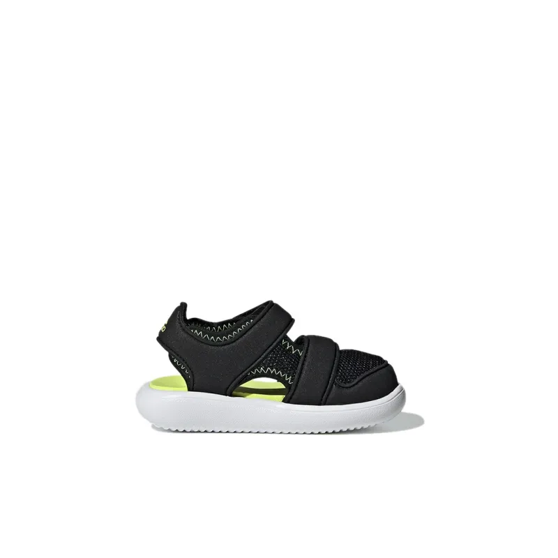 Adidas Water Sandal Abrasion Resistant Low Top Baby & Toddler Shoes Black Yellow Infant And Toddler-1