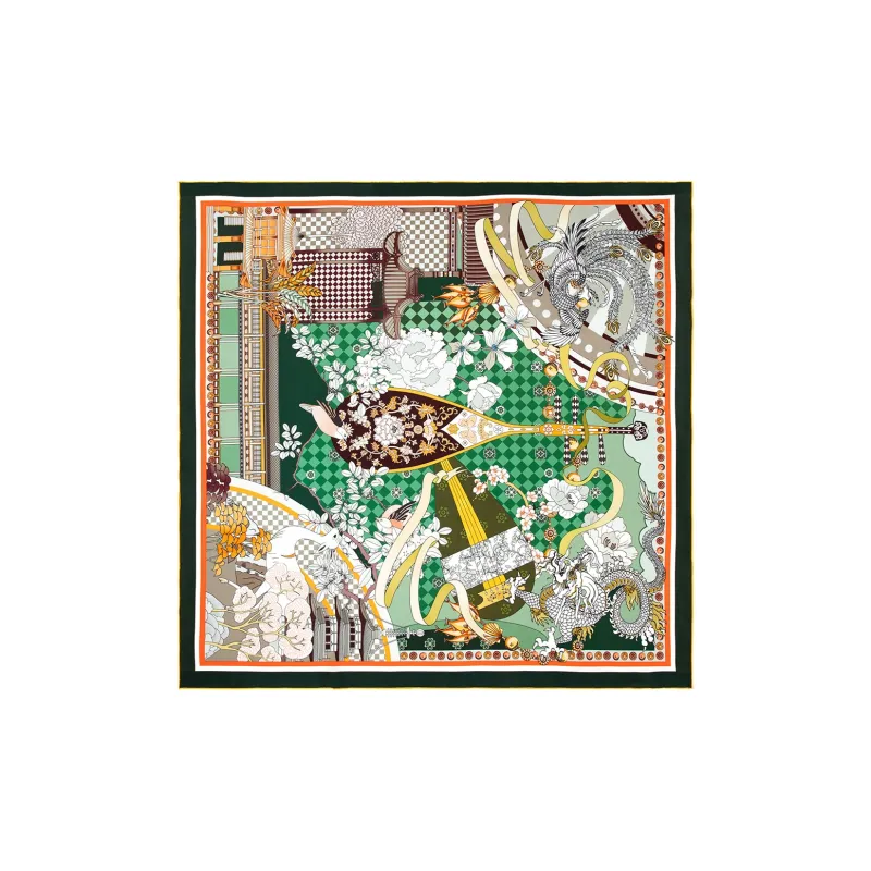 Silk Boundary Silk Scarves Women's-3
