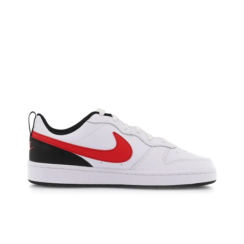 Nike Court Borough 2 Low White University Red GS-1