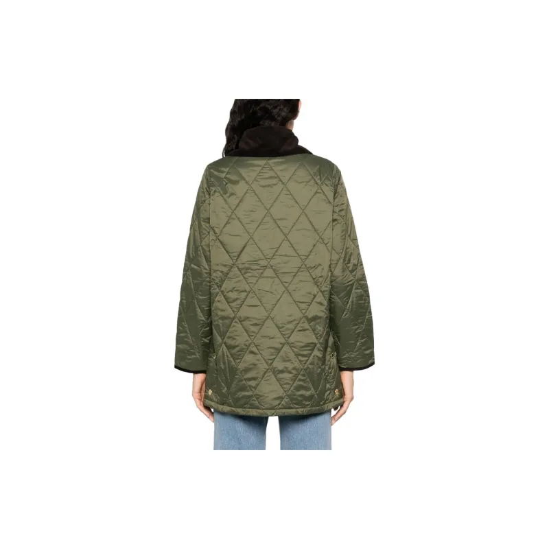 BARBOUR Puffer Jackets Women's Olive Green-2