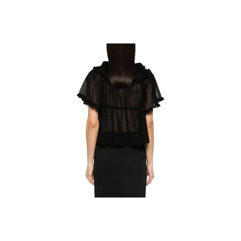 Ulla Johnson Zuri Semi-sheer Wool T-shirt-2