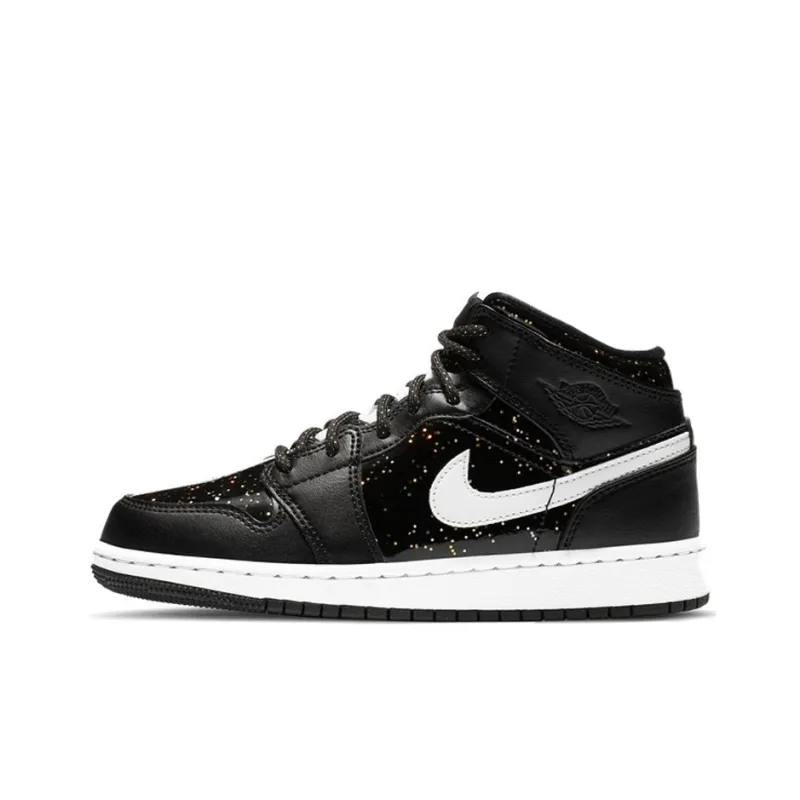 Jordan 1 Mid Black Speckle GS-0
