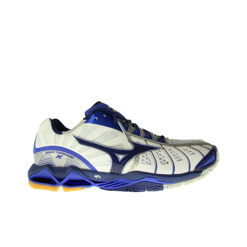 Mizuno Wave Tornado Low-Top Running Shoes Unisex White Blue-1