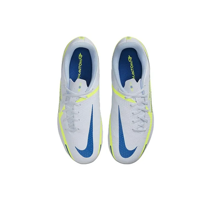 Nike Phantom GT Anti-Slip And Wear-Resistant Lightweight Low-Top Kids' Soccer Shoes White Blue Green Kids'-3