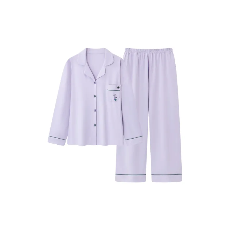 UAVAE Pajama Set Women's Lavender-0
