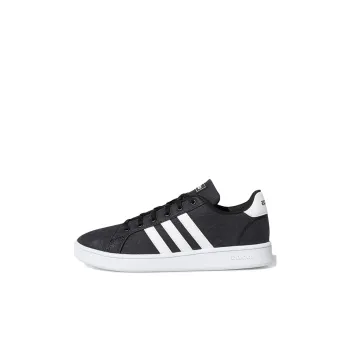 Adidas Neo GRAND COURT K Breathable Low Top Skateboard Shoes Gray Black Kids'