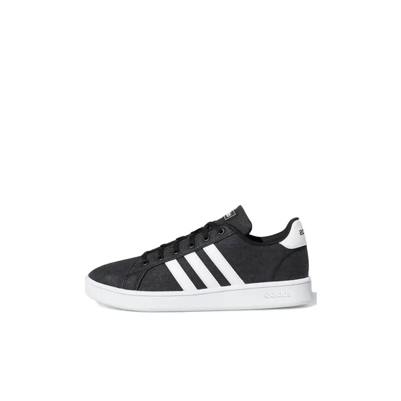 Adidas Neo GRAND COURT K Breathable Low Top Skateboard Shoes Gray Black Kids'-0