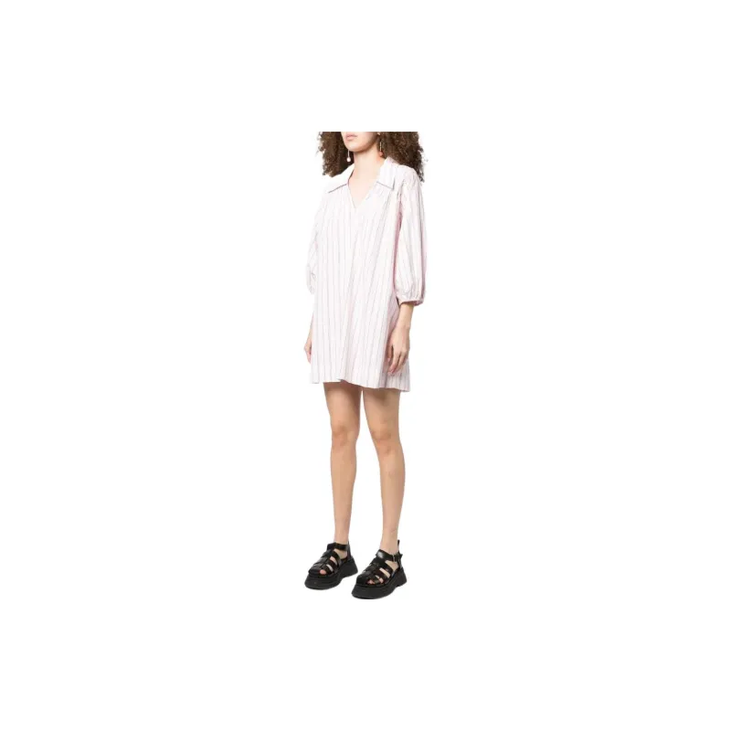 GANNI Striped Mini Shirt Dress-3