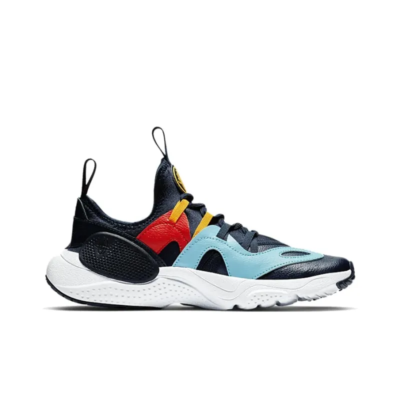 Nike Huarache E.D.G.E. Slip Resistant Lightweight Cushioning Low Top Kids' Running Shoes Obsidian Teenagers-1