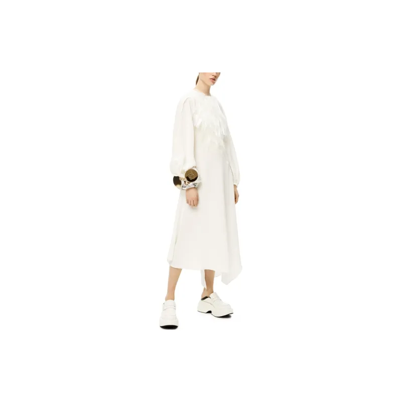 LOEWE Long Sleeved Dresses Women's White-1