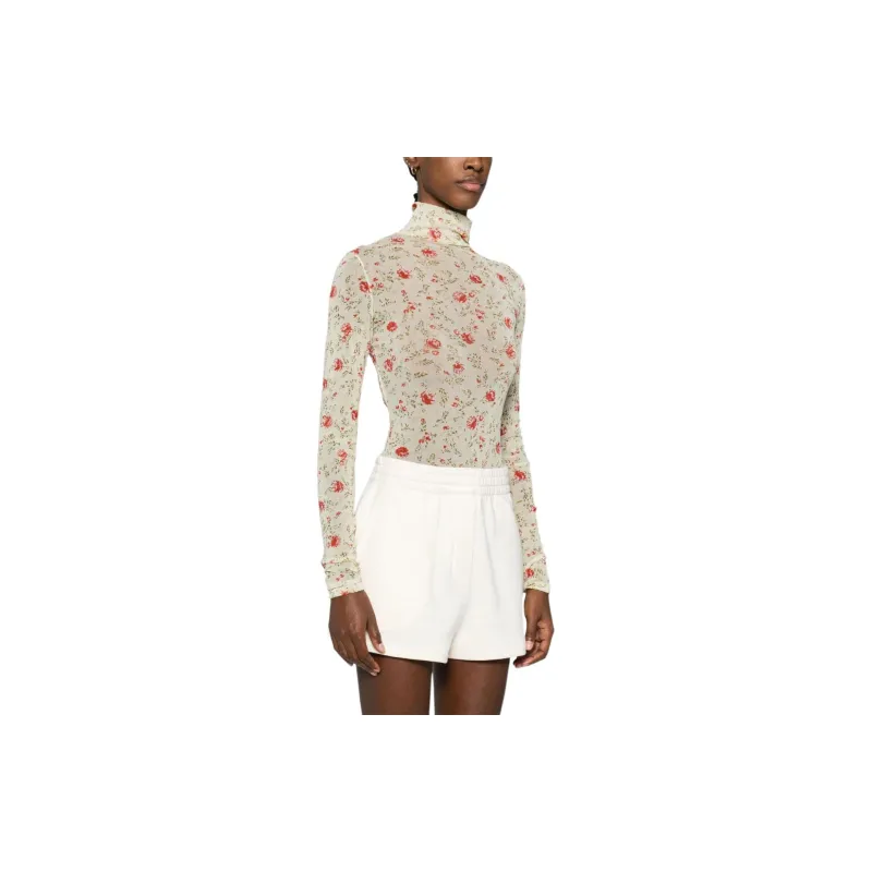 PRADA Allover Printed Jersey Bodysuit-2