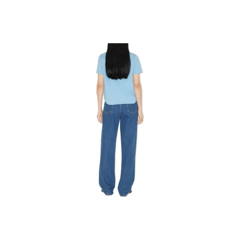 Burberry T Shirts Women's Sky Blue-2