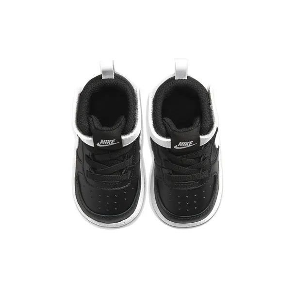 Nike Court Borough Mid 2 Support High Top Skateboard Shoes Black White Infant And Toddler-3