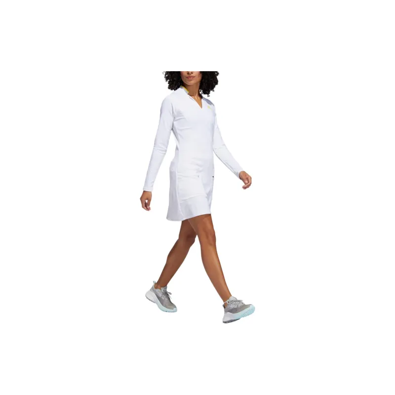 Adidas Long-Sleeved Dresses Women's White-4