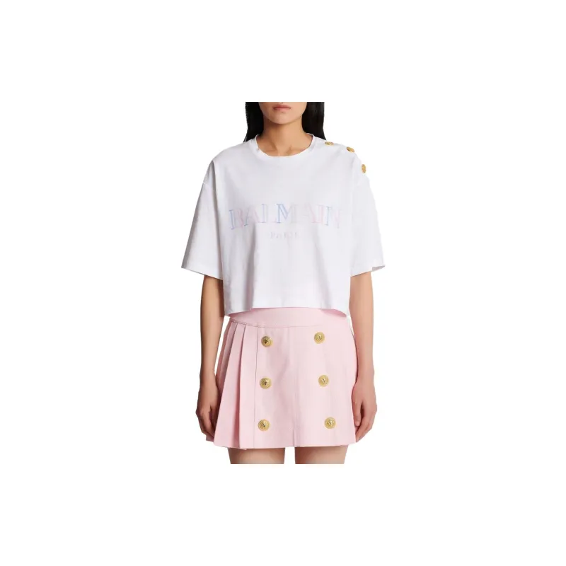 BALMAIN Crop Tops Women's White-2