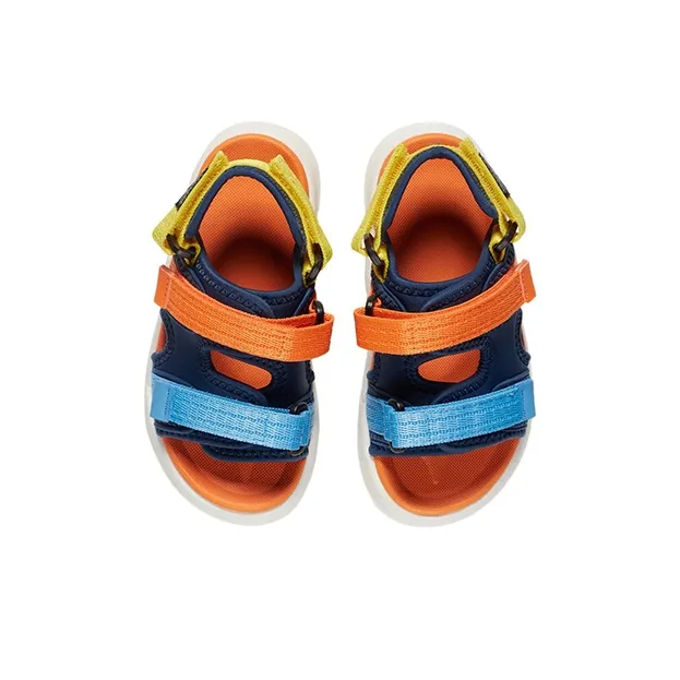 LINING YOUNG Sports Life Collection Breathable Children's Sandals Blue Orange Children Aged 3-7 Years Old-3
