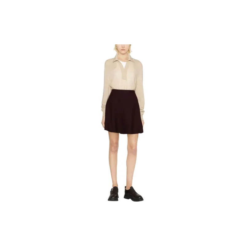 THEORY Casual Short Skirts Women's Red Brown-1