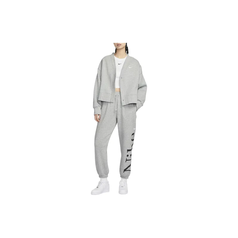 Nike Knitted Sports Pants Women's Gray-3