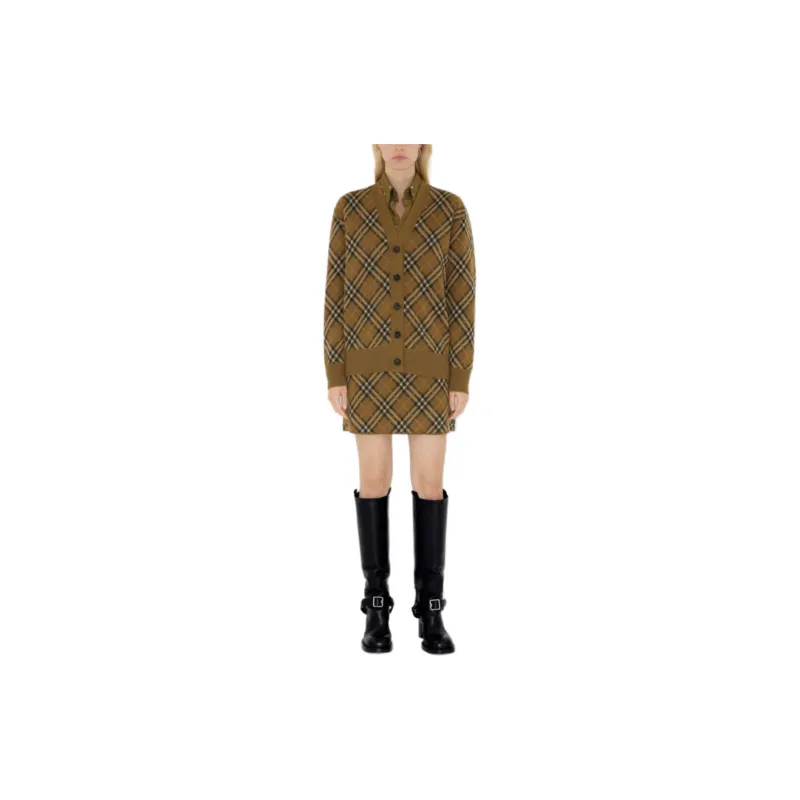 Burberry Casual Short Skirts Women's Taupe Gray-1