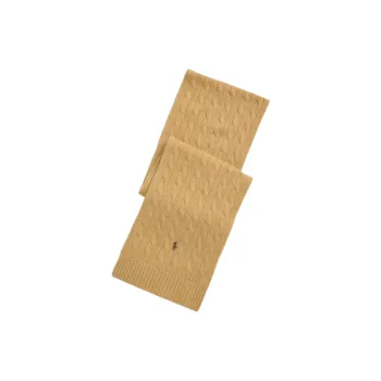 Polo Ralph Lauren Wool Nylon Knit Scarves Men's Camel