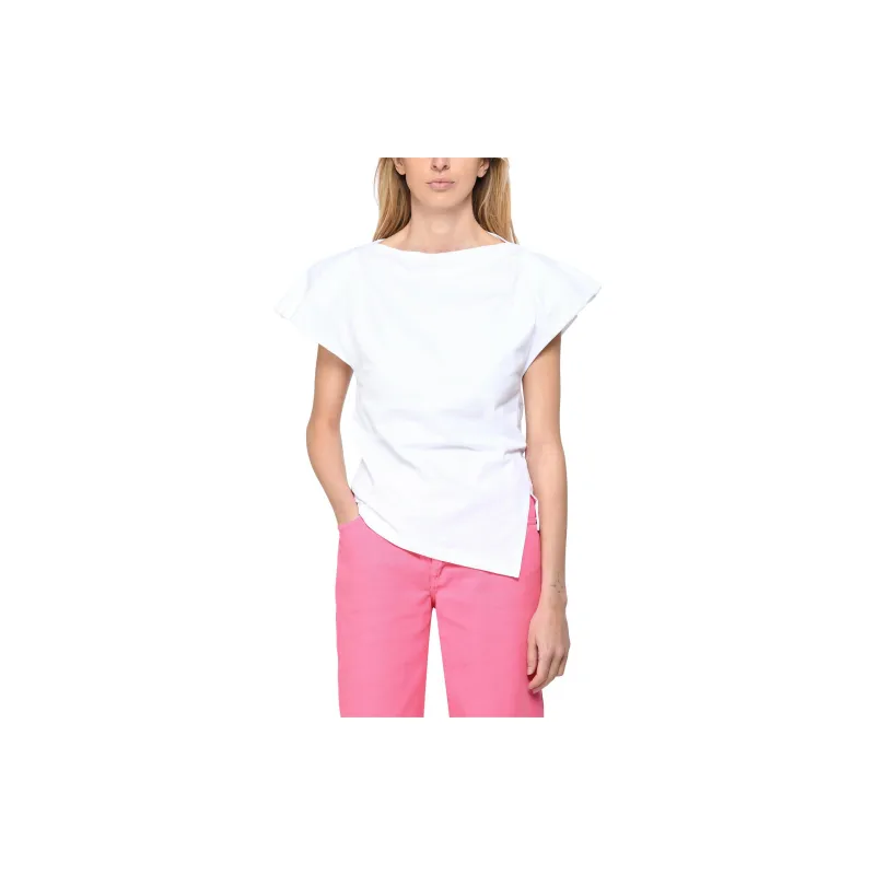 ISABEL MARANT Sebani Padded Asymmetric Crewneck T Shirt-1