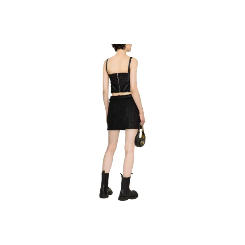 VERSACE Tweed Corset Top-2