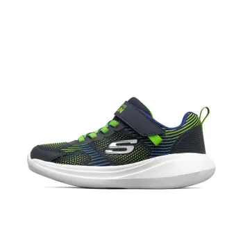 Skechers GO RUN Series Cushioning Anti Slip And Wear Resistant Low Top Kids' Running Shoes Blue Green Teenagers
